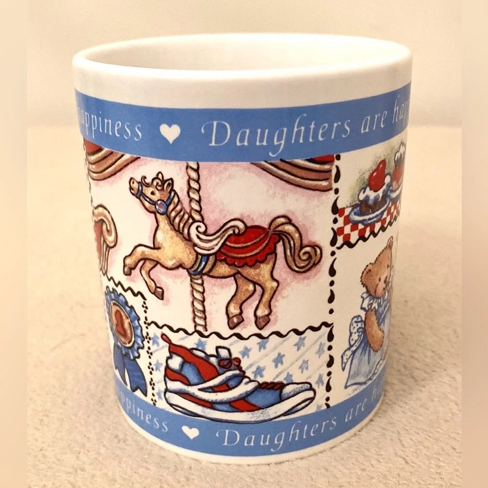 Avon Vintage Daughters Are Happiness Gift Collection 1997 Cat Inside Mug
